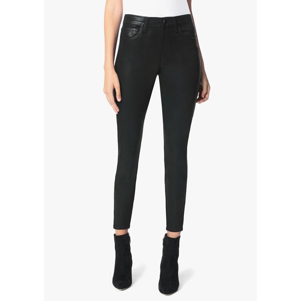 Joe's Jeans Womens 26 High Rise Skinny Ankle Coated Black 45GBBCTC5748 NEW